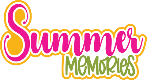Summer Memories - Scrapbook Page Title Die Cut