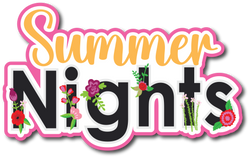 Summer Nights - Scrapbook Page Title Sticker
