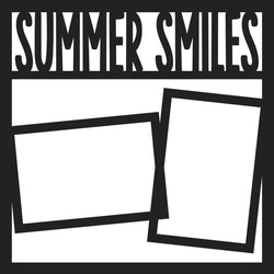 Summer Smiles - 2 Frames - Scrapbook Page Overlay Die Cut