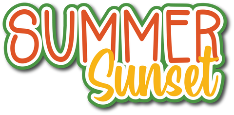 Summer Sunset - Scrapbook Page Title Die Cut