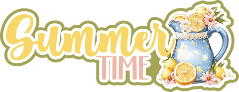 Summer Time - Scrapbook Page Title Sticker