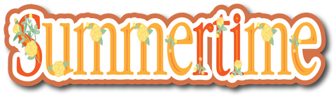 Summertime - Scrapbook Page Title Sticker