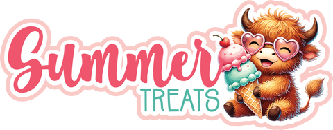Summer Treats - Scrapbook Page Title Die Cut