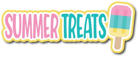 Summer Treats - Scrapbook Page Title Die Cut