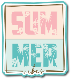 Summer Vibes - Scrapbook Page Title Sticker