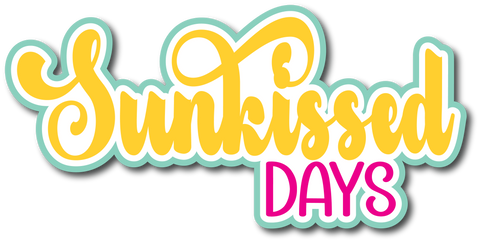 Sunkissed - Scrapbook Page Title Sticker