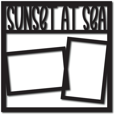 Sunset at Sea - 2 Frames - Digital Cut File - SVG - INSTANT DOWNLOAD