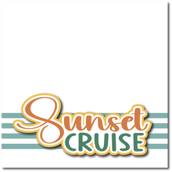Sunset Cruise - Printed Premade Scrapbook Page 12x12 Layout