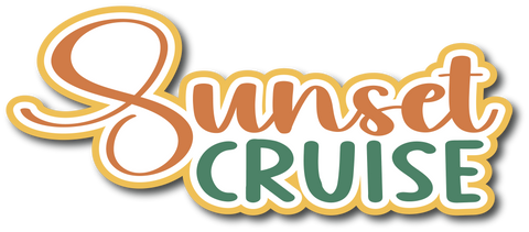 Sunset Cruise - Scrapbook Page Title Die Cut
