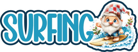 Surfing - Scrapbook Page Title Sticker