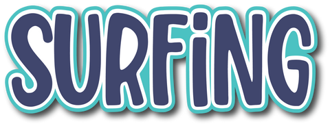 Surfing - Scrapbook Page Title Sticker