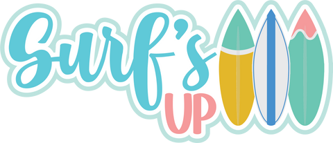 Surf's Up - Scrapbook Page Title Die Cut