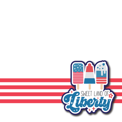 Sweet Land of Liberty - Printed Premade Scrapbook Page 12x12 Layout