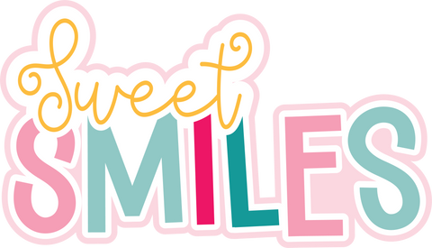 Sweet Smiles - Scrapbook Page Title Die Cut
