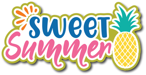 Sweet Summer - Scrapbook Page Title Die Cut