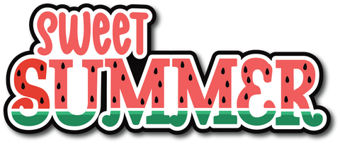 Sweet Summer - Scrapbook Page Title Die Cut