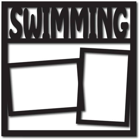 Swimming - 2 Frames - Digital Cut File - SVG - INSTANT DOWNLOAD