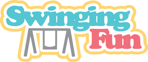 Swinging Fun - Scrapbook Page Title Die Cut