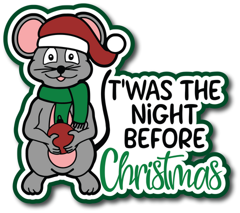 T'was the Night Before Christmas - Scrapbook Page Title Die Cut