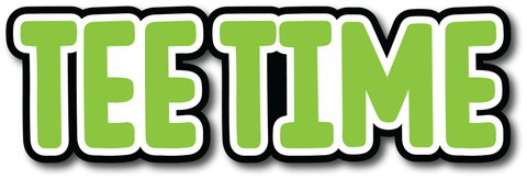 Tee Time - Scrapbook Page Title Sticker