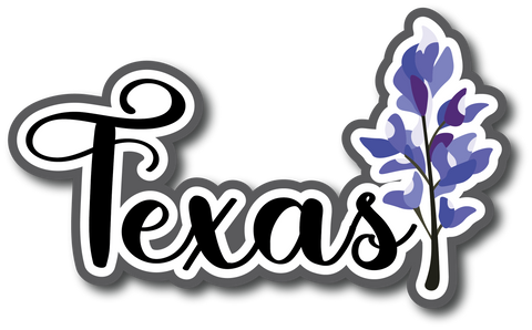 Texas - Scrapbook Page Title Die Cut