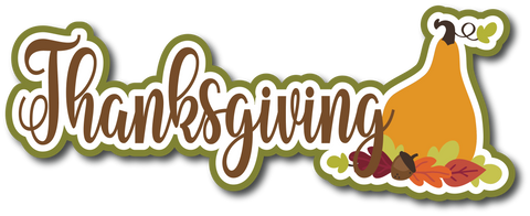 Thanksgiving - Scrapbook Page Title Die Cut