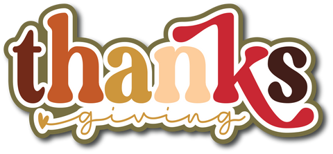 Thanksgiving - Scrapbook Page Title Die Cut
