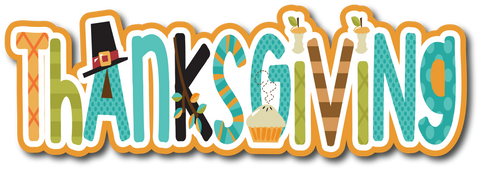Thanksgiving - Scrapbook Page Title Die Cut