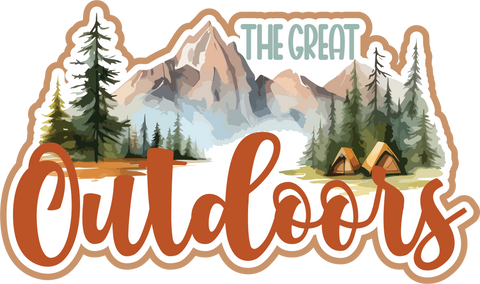 The Great Outdoors - Scrapbook Page Title Die Cut