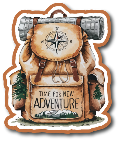 Time for Adventure - Camping - Scrapbook Page Title Sticker