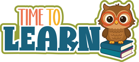 Time to Learn - Scrapbook Page Title Die Cut