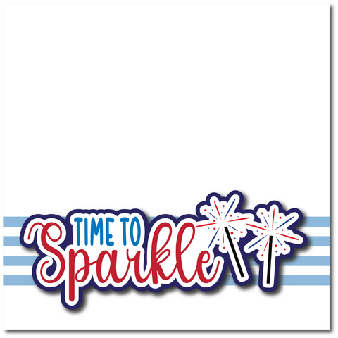 Time to Sparkle - Printed Premade Scrapbook Page 12x12 Layout