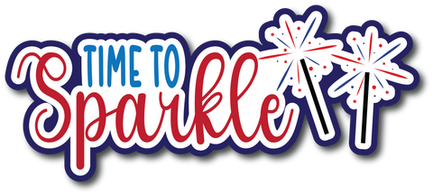 Time to Sparkle - Scrapbook Page Title Sticker