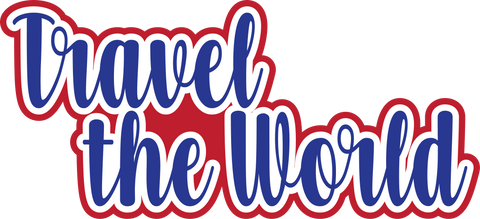 Travel the World - Scrapbook Page Title Die Cut