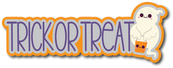 Trick or Treat - Scrapbook Page Title Sticker