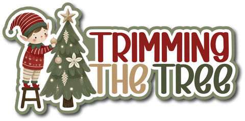 Trimming the Tree - Scrapbook Page Title Sticker