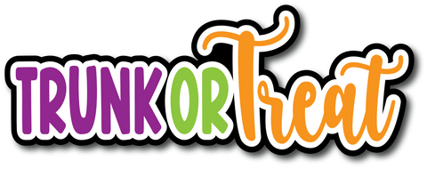 Trunk or Treat - Scrapbook Page Title Die Cut
