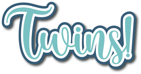 Twins! - Scrapbook Page Title Die Cut