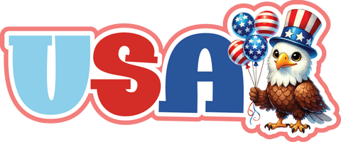 USA - Scrapbook Page Title Sticker