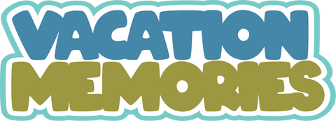 Vacation Memories - Scrapbook Page Title Sticker
