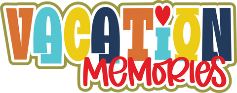 Vacation Memories - Scrapbook Page Title Sticker