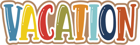 Vacation - Scrapbook Page Title Die Cut