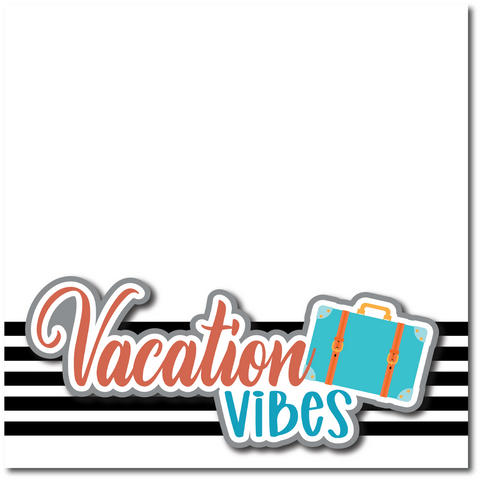 Vacaiton Vibes - Printed Premade Scrapbook Page 12x12 Layout