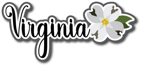 Virginia - Scrapbook Page Title Die Cut