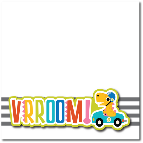 VRROOM! - Printed Premade Scrapbook Page 12x12 Layout