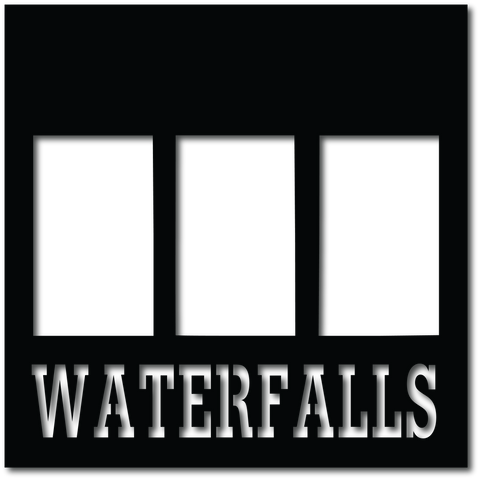 Waterfalls - 3 Frames - Digital Cut File - SVG - INSTANT DOWNLOAD
