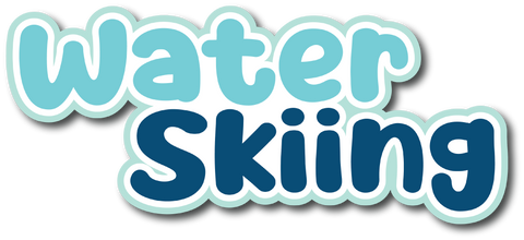 Water Skiing - Scrapbook Page Title Sticker