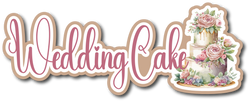 Wedding Cake - Scrapbook Page Title Die Cut