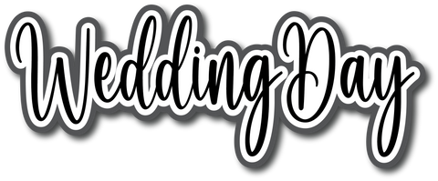 Wedding Day - Scrapbook Page Title Die Cut