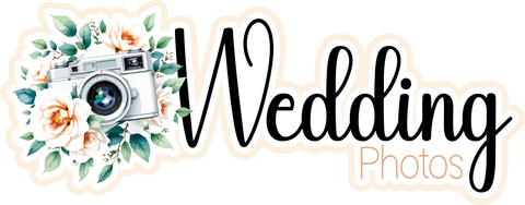 Wedding Photos - Scrapbook Page Title Die Cut